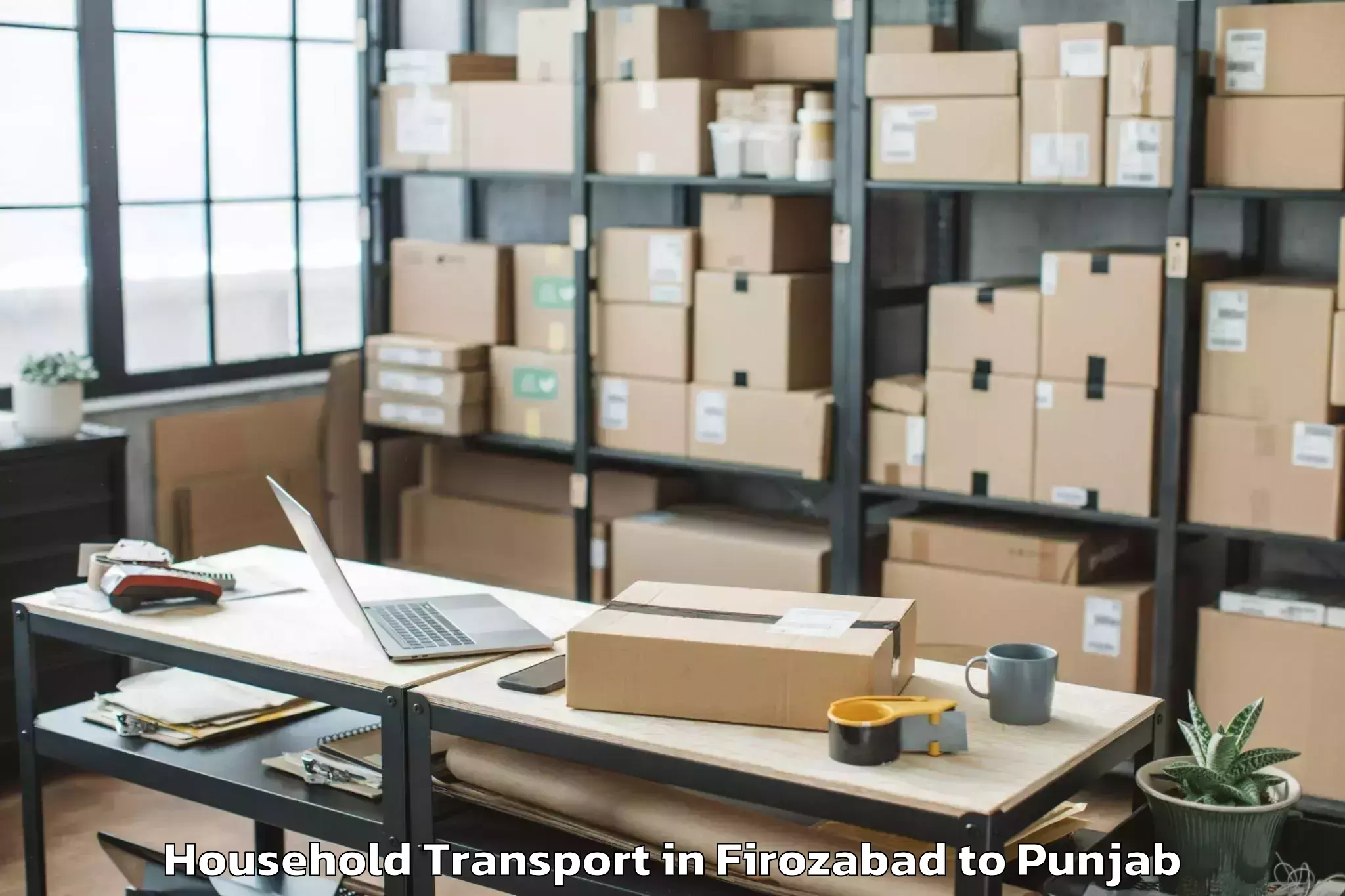 Reliable Firozabad to Samana Household Transport